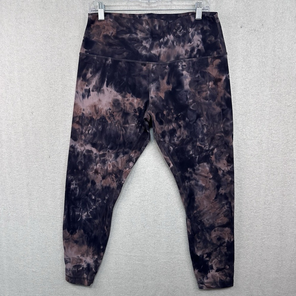 Lululemon Align High Rise Leggings Sz 14 Smokey Diamond Dye Pattern